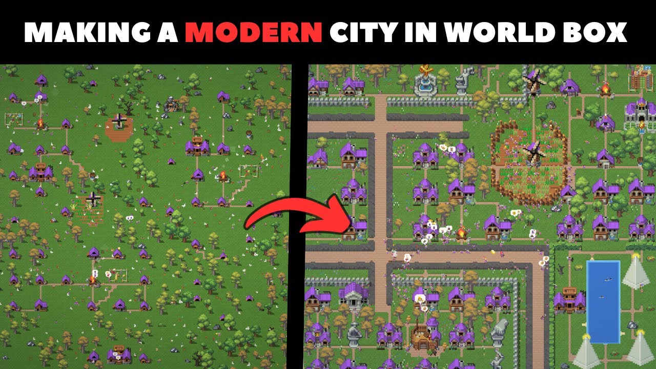 Making a Modern City in World Box Without Using any MODS! - YouTube
