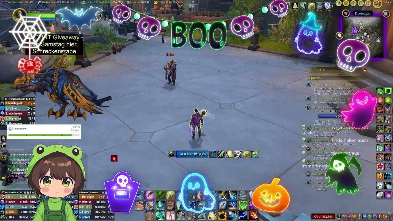 🐸🐸🐸Am Samstag Mount Verlosung ☀️SCHRECKENSRABE☀️Im Frosch Teich wird gechillt 🔥🔥🔥!com !dc !Gilde 💚💚💚