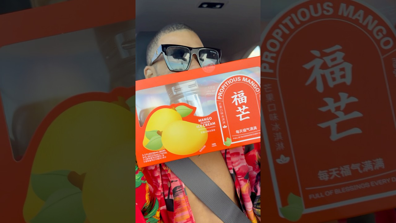 Exotic Mango Vanilla Ice Cream Taste Test Foreign Flavor Review on JoshFordeShow.Com 🌍🥭 