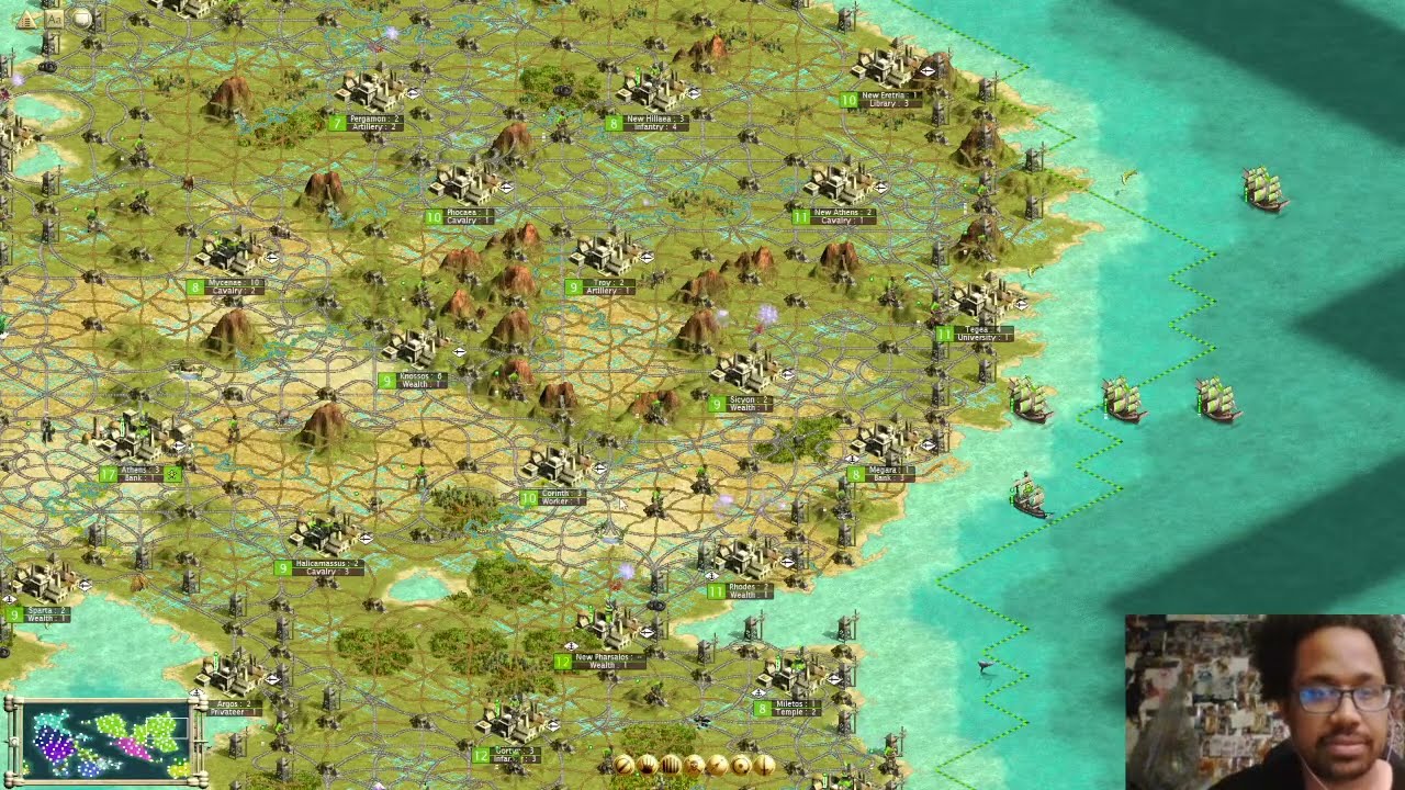 Civilization III - Warlord 60 % Water Continents Greek Civilization  - Who is Next?