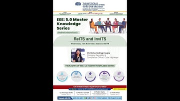 Live Webinar on ReITS and InvITS