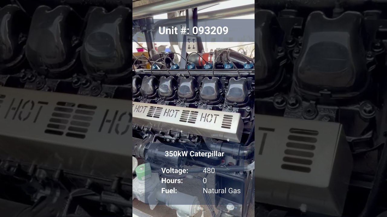 350kW Caterpillar Natural Gas Generator LOAD BANK TEST | 3-Phase, 277/480V Unit 093209