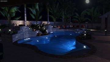 3D Pool & Landscape Design - Natural Lagoon-Style Free-form