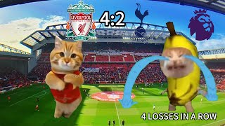 CAT MEMES FOOTBALL - Liverpool VS Tottenham Hotspur 4-2 | EPL 23/24 Highlights