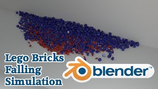 Blender Lego Bricks Falling Softbody Simulation