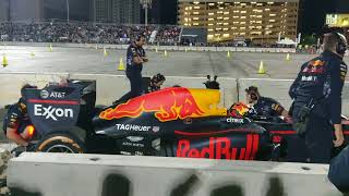 Red Bull F1 starting up and drifting action at the SEMA ignited show 2017!