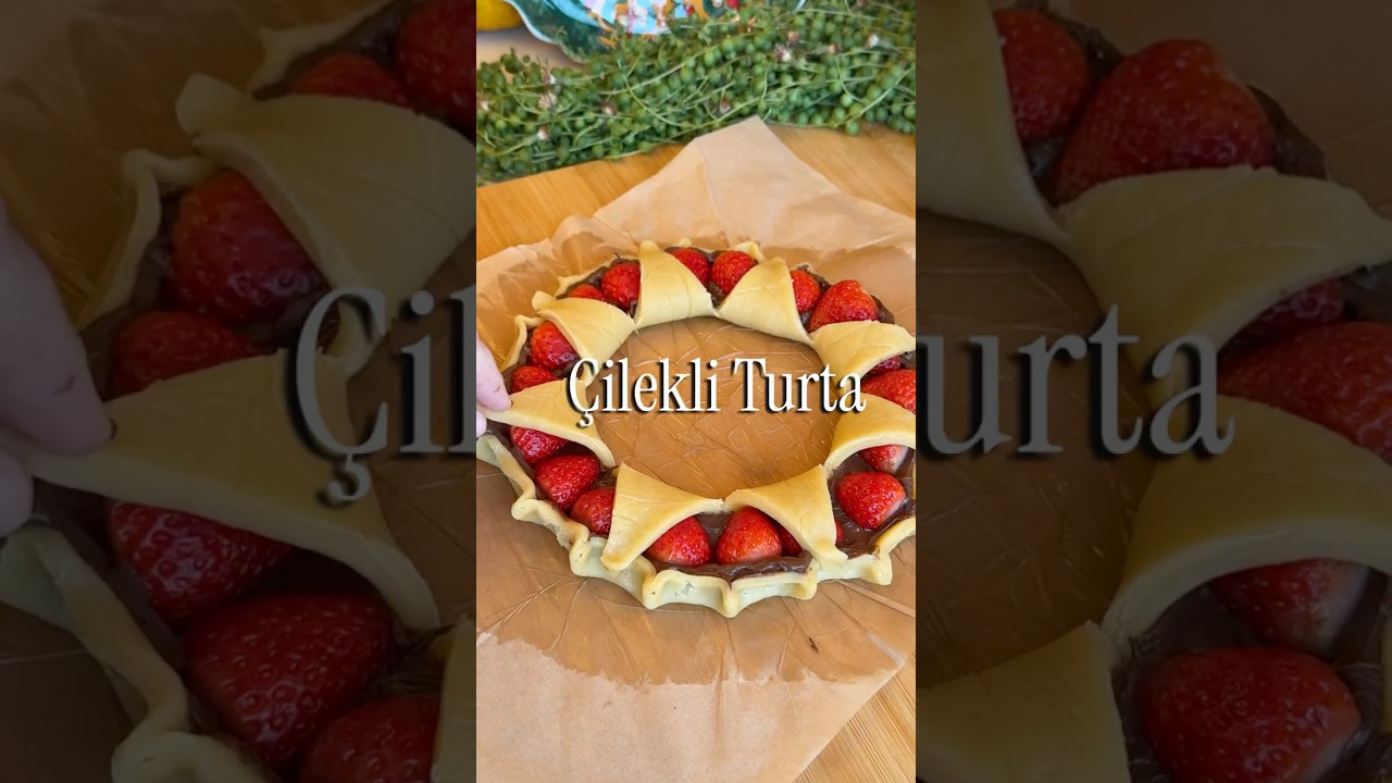 Çilekli turta yapıyoruz🍓Detaylı tarif yorumda✨🙏🏼 #food #tatlı Çilekli turta yapıyoruz🍓Detaylı tarif yorumda✨🙏🏼 #food #tatlı