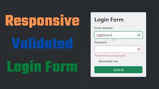 Responsive Login Form | Validated Login Form | Bootstrap 5 | React JS