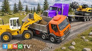 Underground Road Passage Construction 🚧 Road header Carrier Truck & Dump Truck Accident Simulation