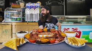 FINISH THIS IN 20 MINUTES AND YOUR WHOLE TABLE EATS FOR FREE! | BeardMeatsFood