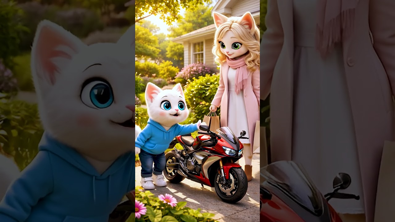 Новый милый мини-мотоцикл Китти 😍