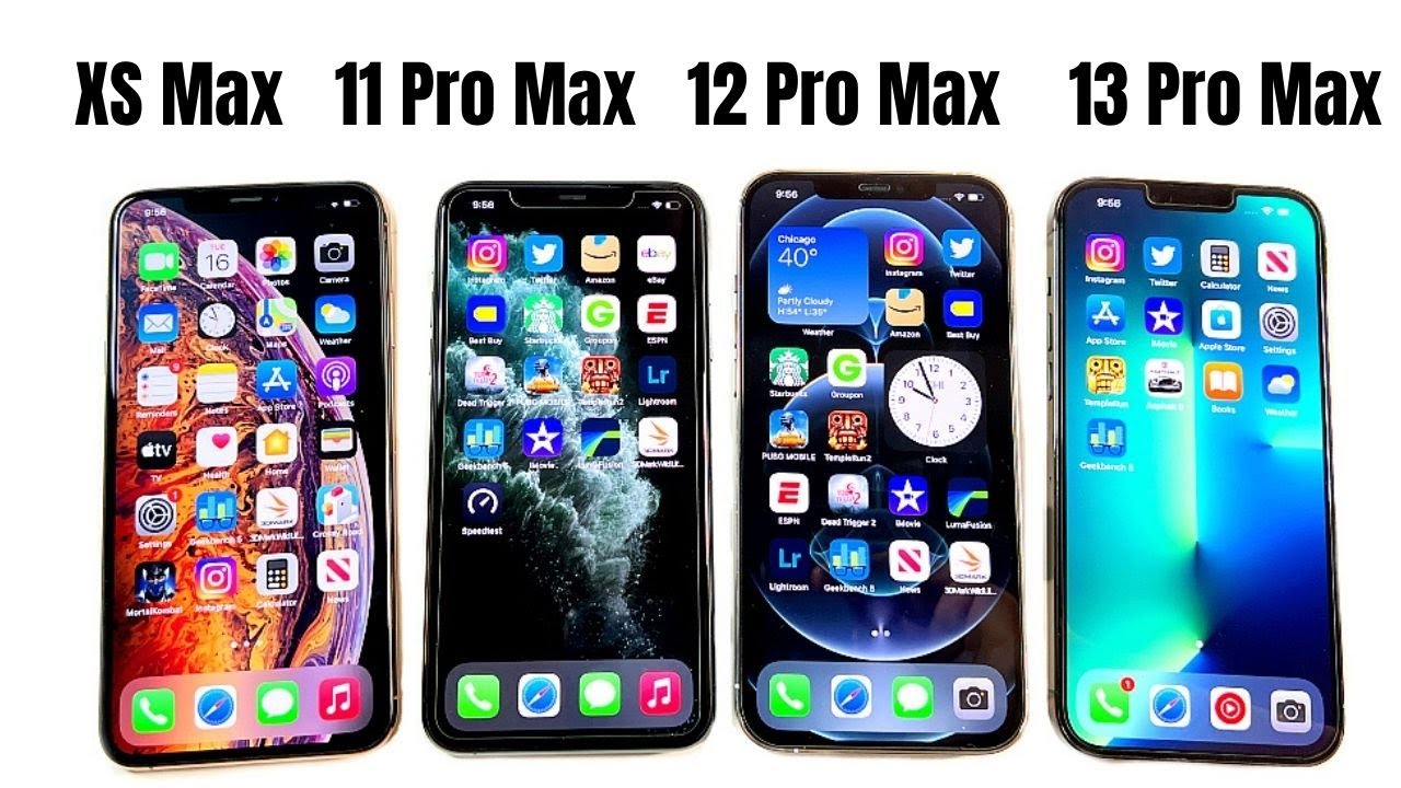 Iphone Xs Max Vs 11 Pro Max Vs 12 Pro Max Vs 13 Pro Max Youtube