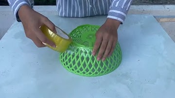 Sáng Tạo Chậu Cây Từ Xi Măng Và Rổ Nhựa| Creative potted plants from plastic and cement baskets