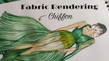 How to illustrate Sheer Fabric | Chiffon Fabric Rendering | Fashion Illustration.