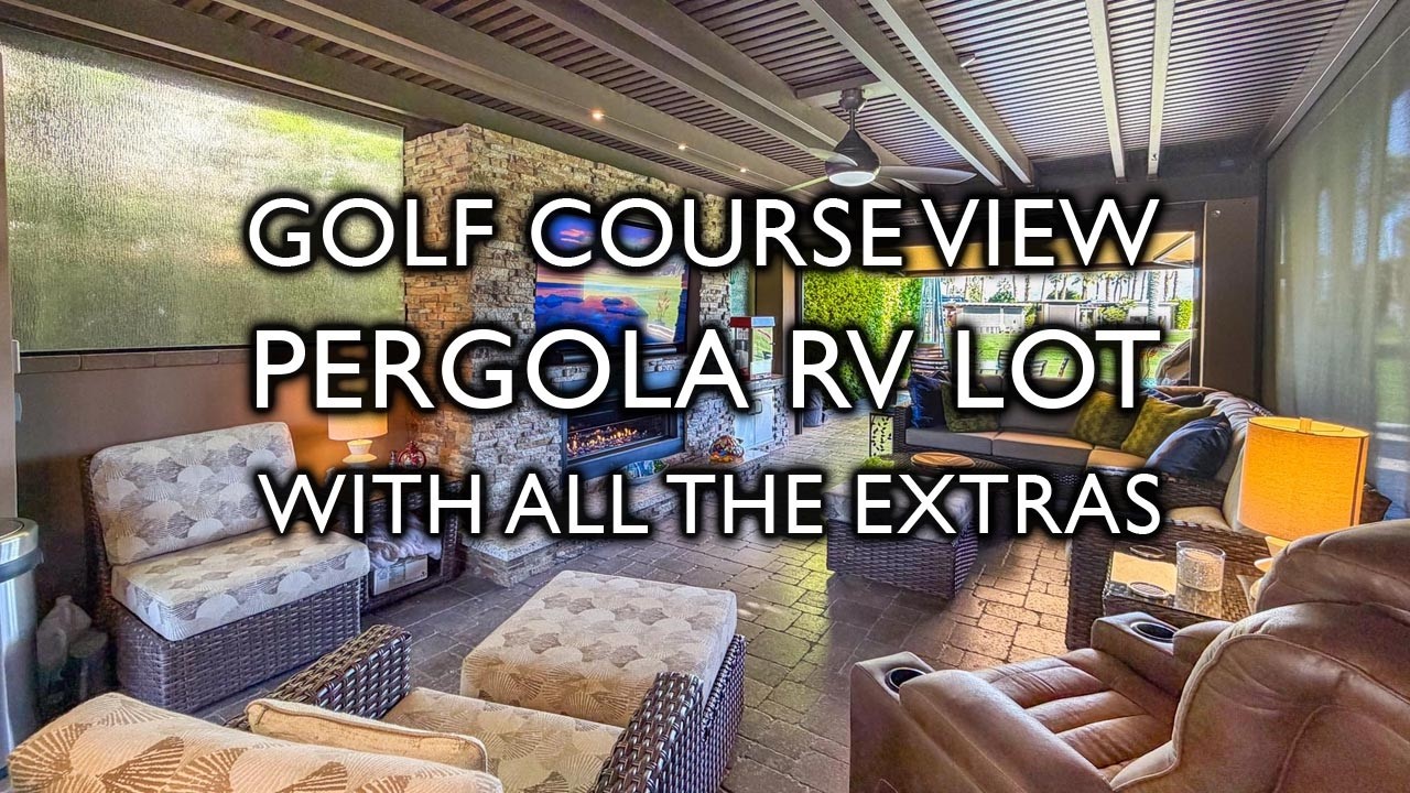 RV lot 15 Outdoor Resort Indio - Refined Golf Course RV Living with Expansive Pergola and Amenities