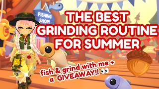 Come Grind With Me - How To Fish Easier in Adopt Me + a DRAGON GIVEAWAY #adoptme #roblox