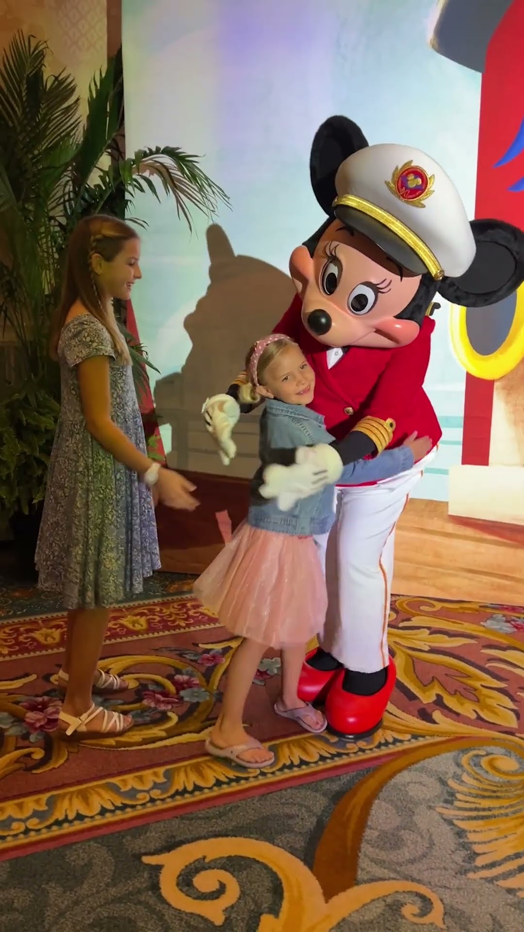 Hugs! Disney gave us free tickets #disneytreasure  #disneycruiseline