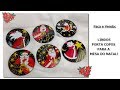 DECOUPAGE NATAL: Porta Copos para a Mesa de Natal! Faça e venda, use ou presenteie :)