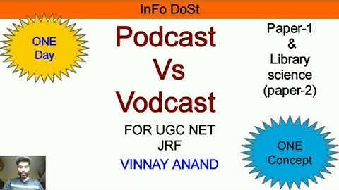 #Podcast और #Vodcast क्या होता है । जाने आसान language में // FOR UGC NET JRF // BY VINNAY ANAND
