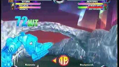 MvC2 Online (360): Brett (MSP) vs Bootymarch (Sent/Strid/Doom) 8 .:3.29.10:.