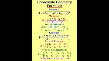 Thumbnail of Coordinate Geometry Formulas