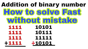How to add binary number fast,binary addition fast math lesson by maths nepal