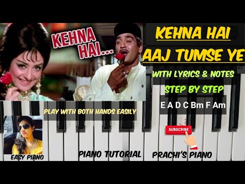 Kehna hai kehna hai padosan piano tutorialkehna hai on pianokehna hai aaj tumse ye keyboardprachi