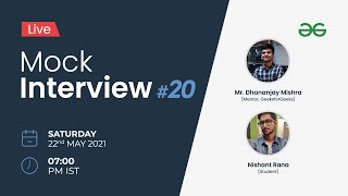 Live Mock Interview | DSA-Based Coding Round