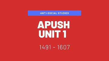 APUSH (AP US History) Unit 1 Introduction