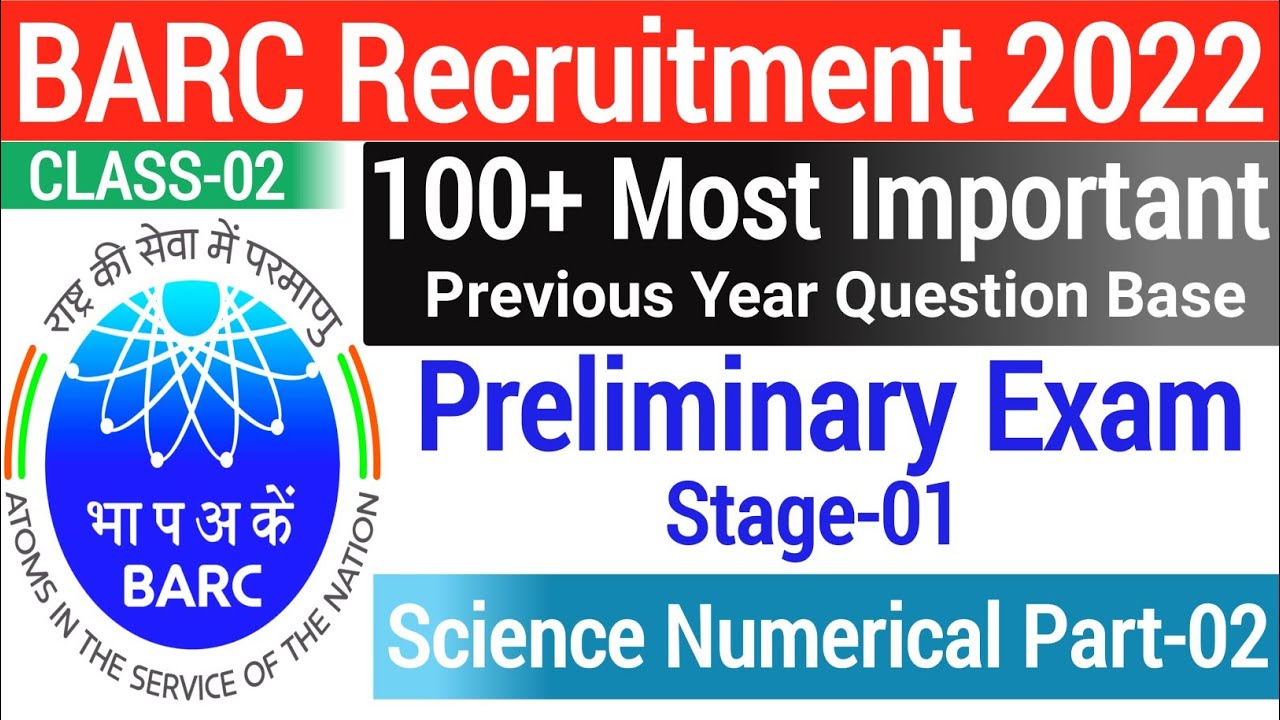 BARC NRB Previous Year Question Paper // BARC Science Numerical Questions // BARC NRB Classes-02