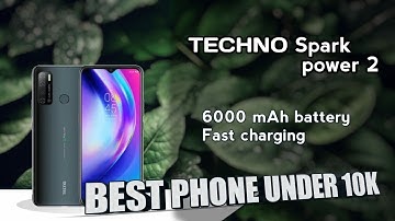 Best phone under 10k⚡ || techno spark power 2 || Unboxing and review🔥|| 7"Inch big display