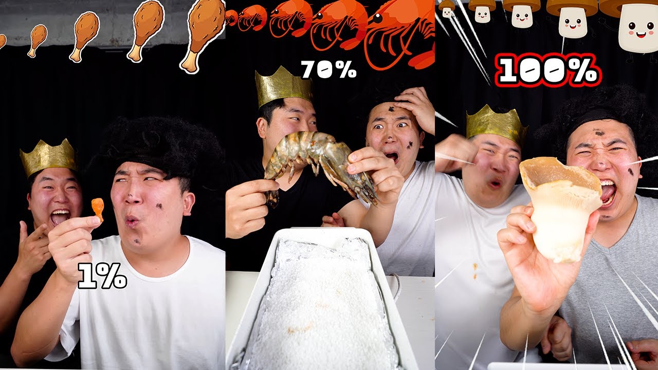 🍔 Челлендж: большая еда против маленькой еды!! Эпическая битва гигантской еды 🍣 | HUBAO