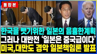 한국을 뺏기위한 일본의 음흉한계획 그러나 대반전 ‘일본은 중국급이다’ 미국,대만도 경악 일본책임론 발표