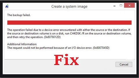 How to Fix: Windows Backup Error 0x8078012D