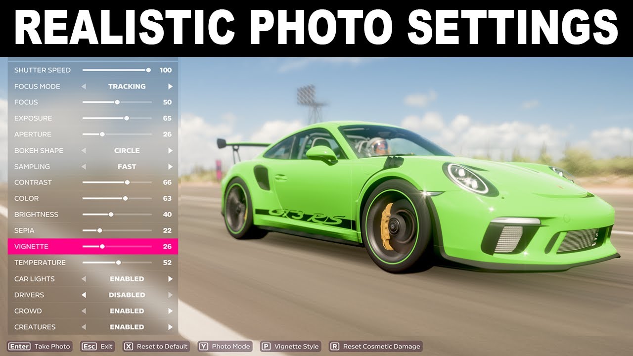 Forza Horizon 5 How to setup Best Camera and Realistic Photo Settings