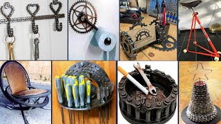 Diy Bicycle Old Parts Art Ideas How To Make Up Cycling Ideas With Old Bicycle Parts