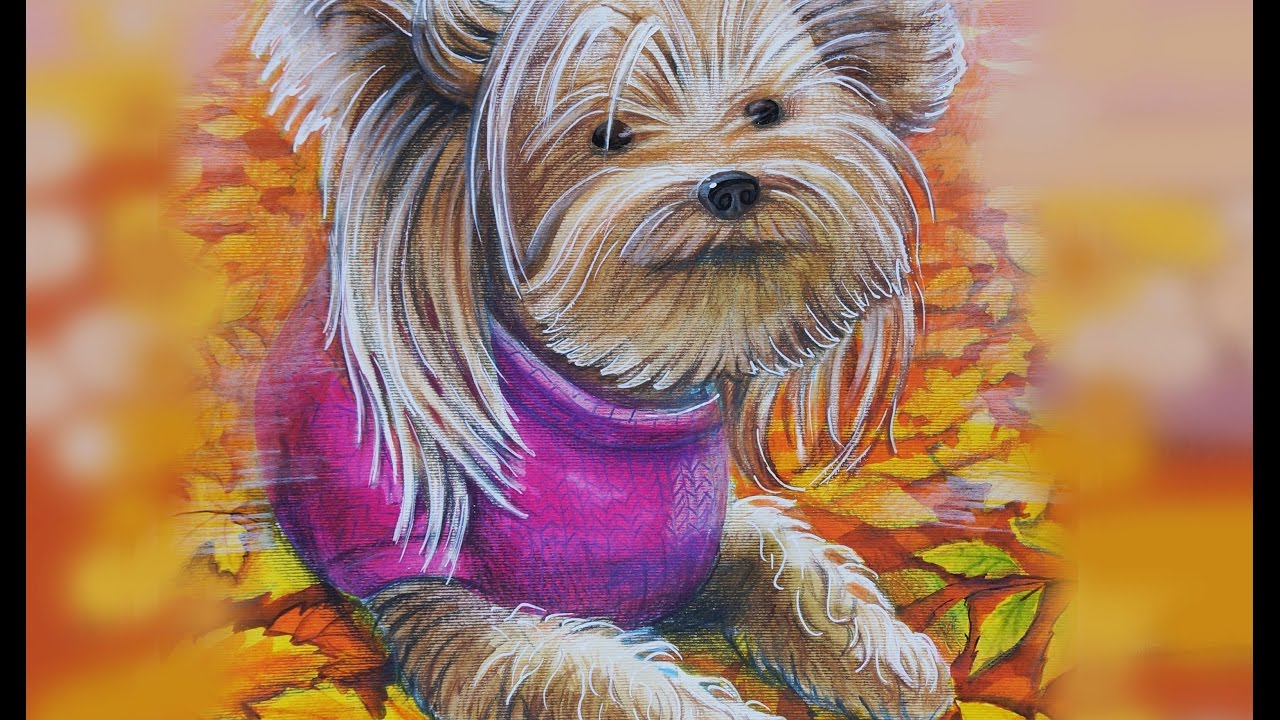 Acquerello Come Dipingere Un Cane рисуем собачку акварелью How To Draw A Dog Watercolor Tutorial