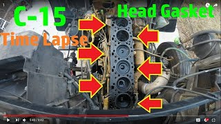 Tear down of a C15 caterpillar.Head Gasket Problems? by SpeedFreak 30,502 views 5 years ago 9 minutes, 44 seconds