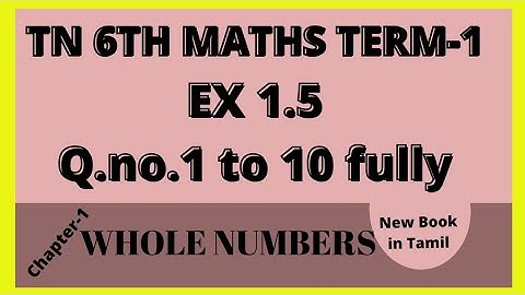 6th Maths Term-1 Fully | properties of whole numbers in Tamil | 6th Samacheer Maths