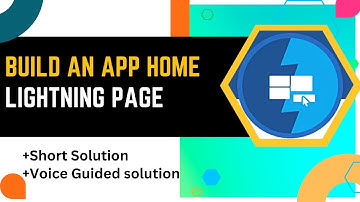 Build an App Home Lightning Page || Lightning App Builder