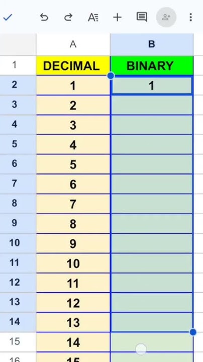 Convert DECIMAL— BINARY Number 😎 in EXCEL -LITTLE SKILL #decimal # ... image.