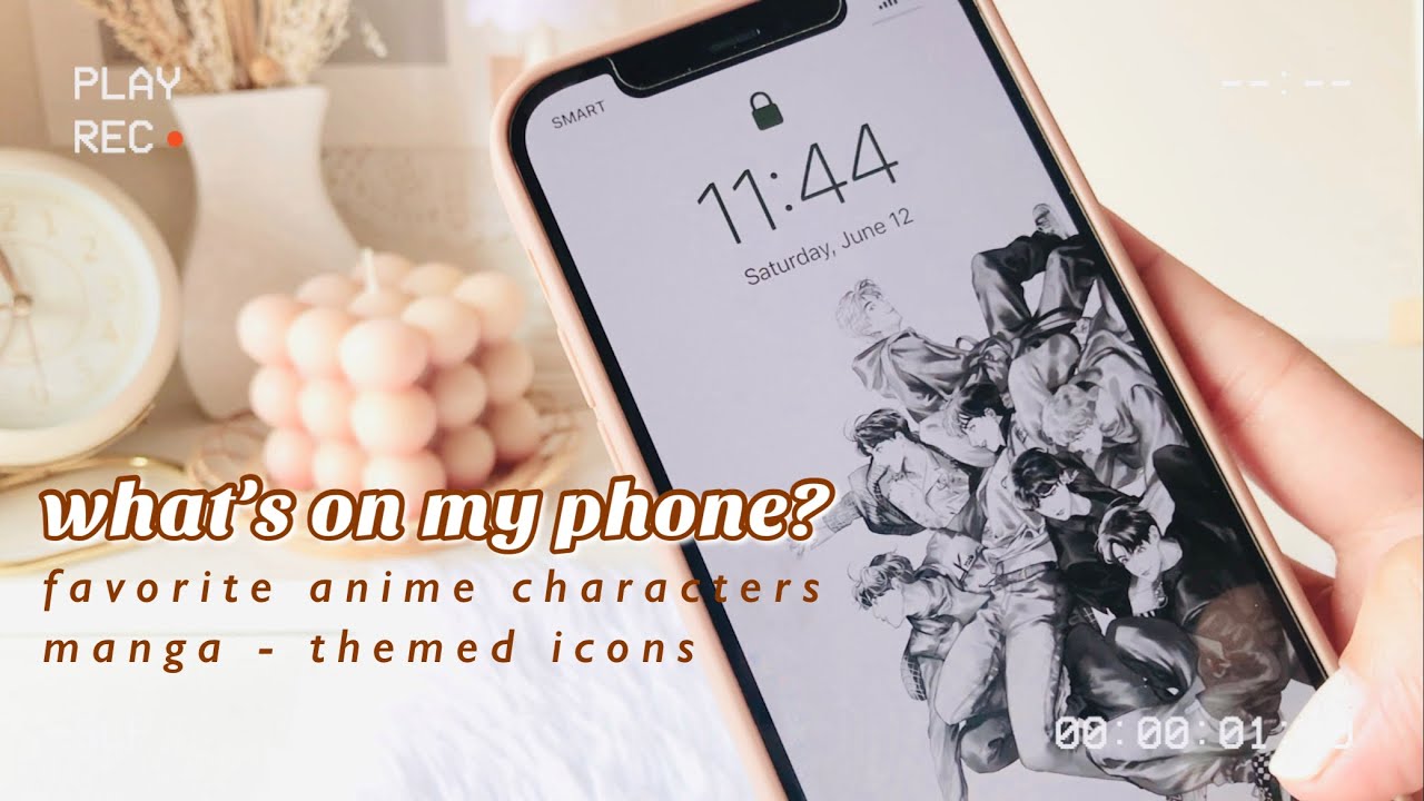 🧚🏻‍♀️ (no one asked but) what's on my phone? • ios14 anime and manga icons