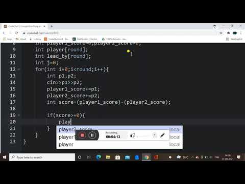 THE LEAD GAME (TLG)- CODECHEF SOLUTION IN C++ || C++ TUTORIAL FOR BEGINNER