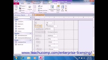 Microsoft Office Access Tutorial 2010 Form and Report Controls 11.3 Employee Group Training