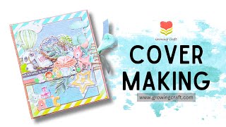 Interactive Folio Album Cover Scrapbook making tutorial - Jungle theme scrapbook ideas #growingcraft