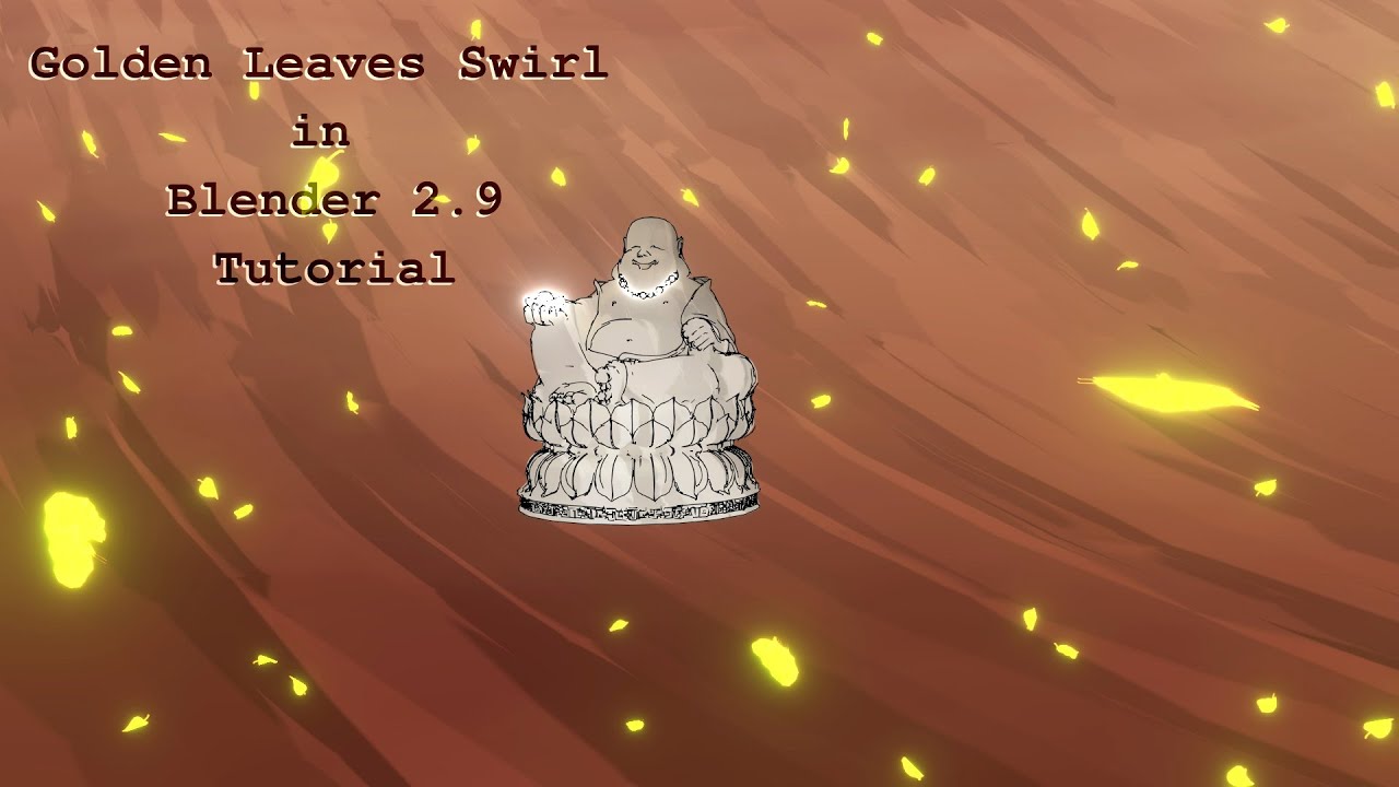 Blender 2.9 Tutorial: Golden Leaves Swirl