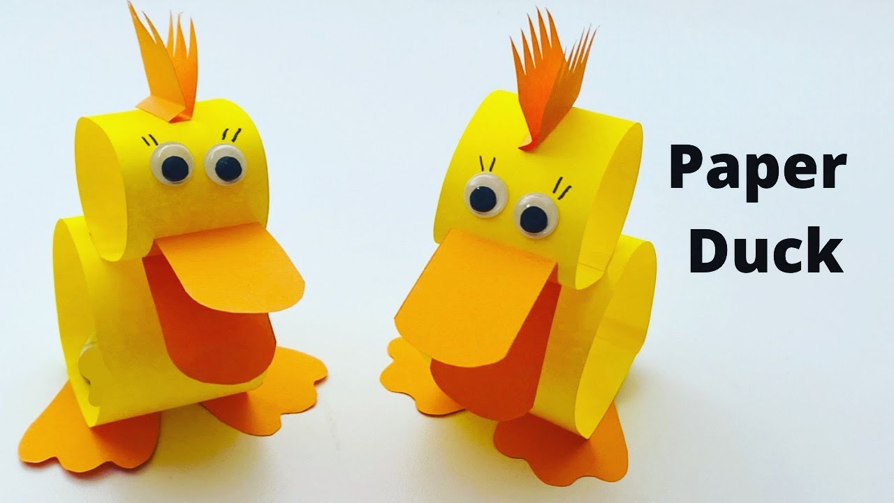 Paper Moving Duck toy Craft / How to Make toy With Paper At Home / Paper Craft / Easy Paper Craft