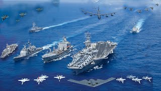 USAF B-52 Conducts Maritime Integration Exercise With 2 US Navy CSG In The South China Sea