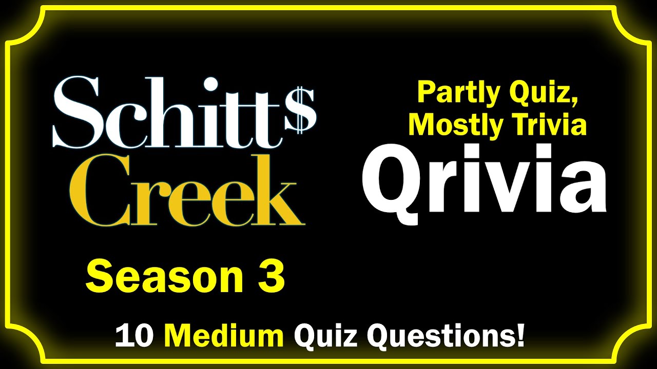 Qrivia! Schitt's Creek Season 3 - 10 Medium TV Quiz Questions!