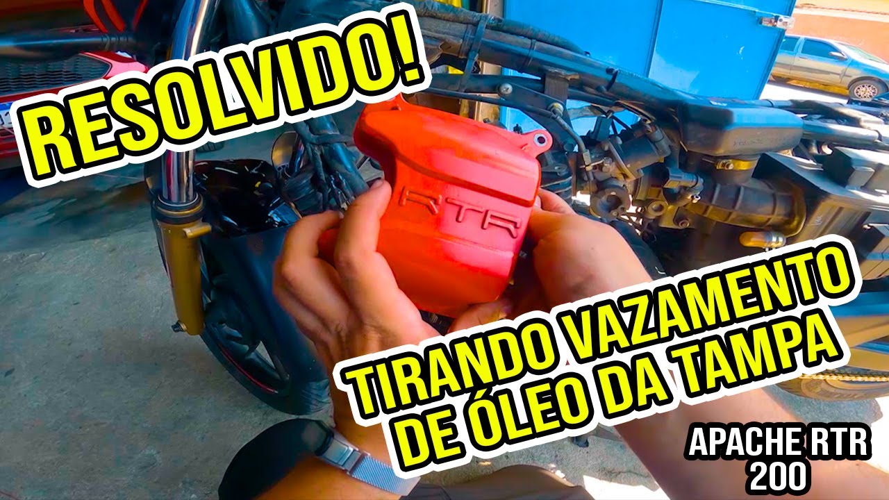 COMO TIRAR O VAZAMENTO DE ÓLEO DA TAMPA DO CABEÇOTE  DA APACHE RTR 200